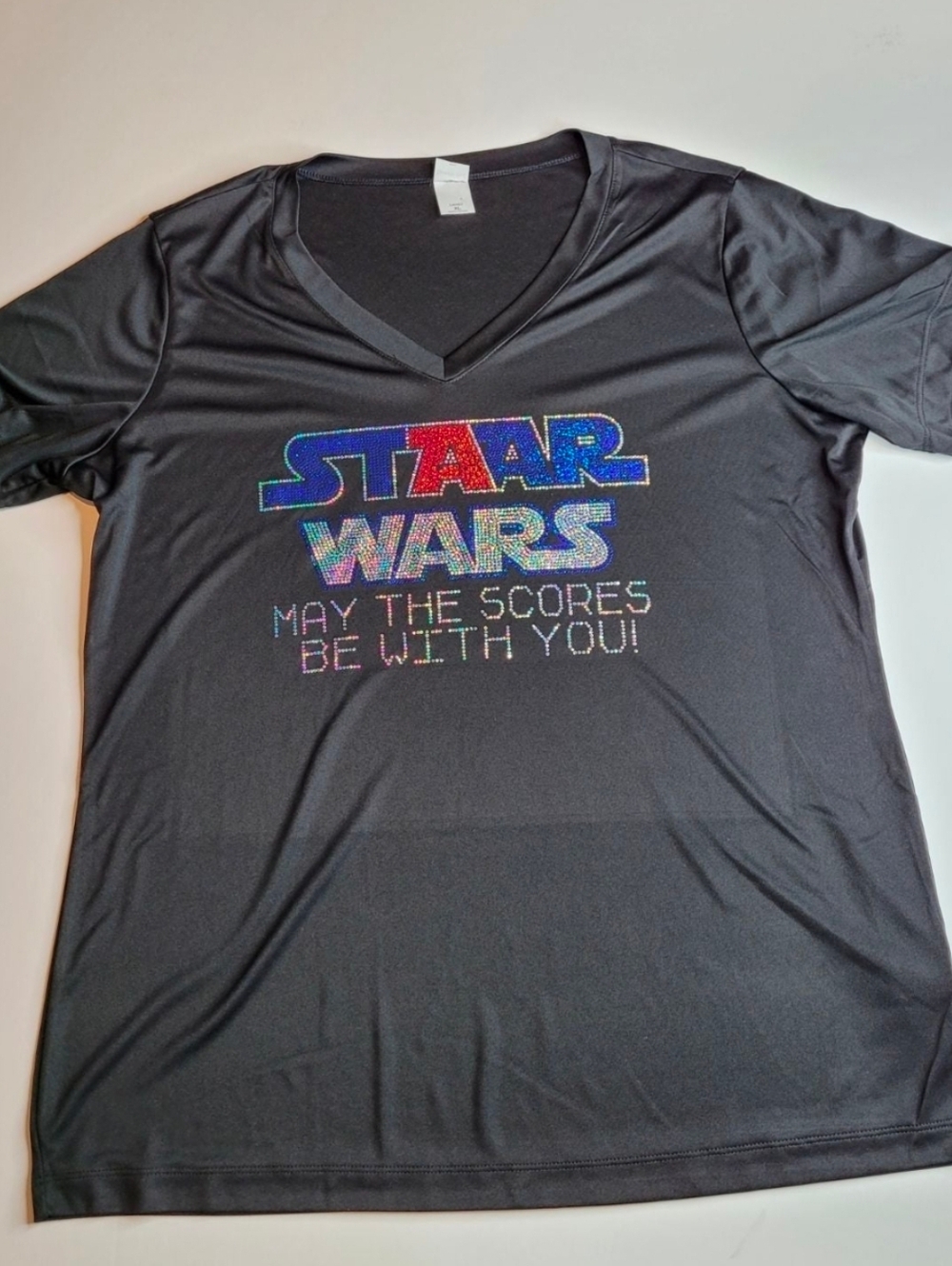 STAAR Wars Rhinestone Shirt Women’s XL Sport-Tek Teacher Tee